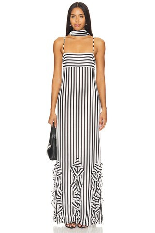 House of Harlow 1960 x REVOLVE Nieve Maxi Dress in Black & White Stripe from Revolve.com | Revolve Clothing (Global)