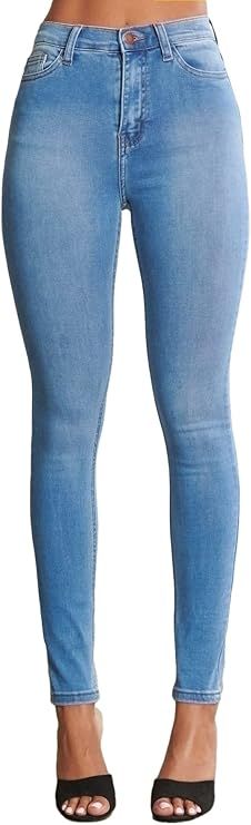 Vibrant Women’s Denim Skinny Jeans – High Waisted Signature Tinted Vintage Wash Super Stretch... | Amazon (US)