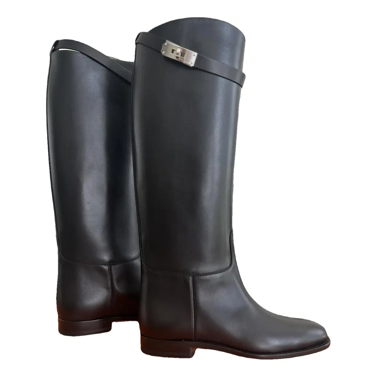 HERMÈS Jumping leather riding bootsSize:40 IT $3,310Italy | Vestiaire Collective (Global)