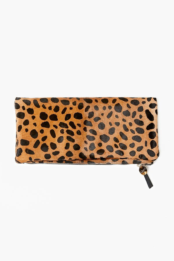 Leopard Haircalf Foldover Clutch | Tuckernuck (US)