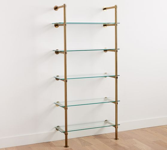 Everson Brass Tiered Shelves (36") | Pottery Barn (US)