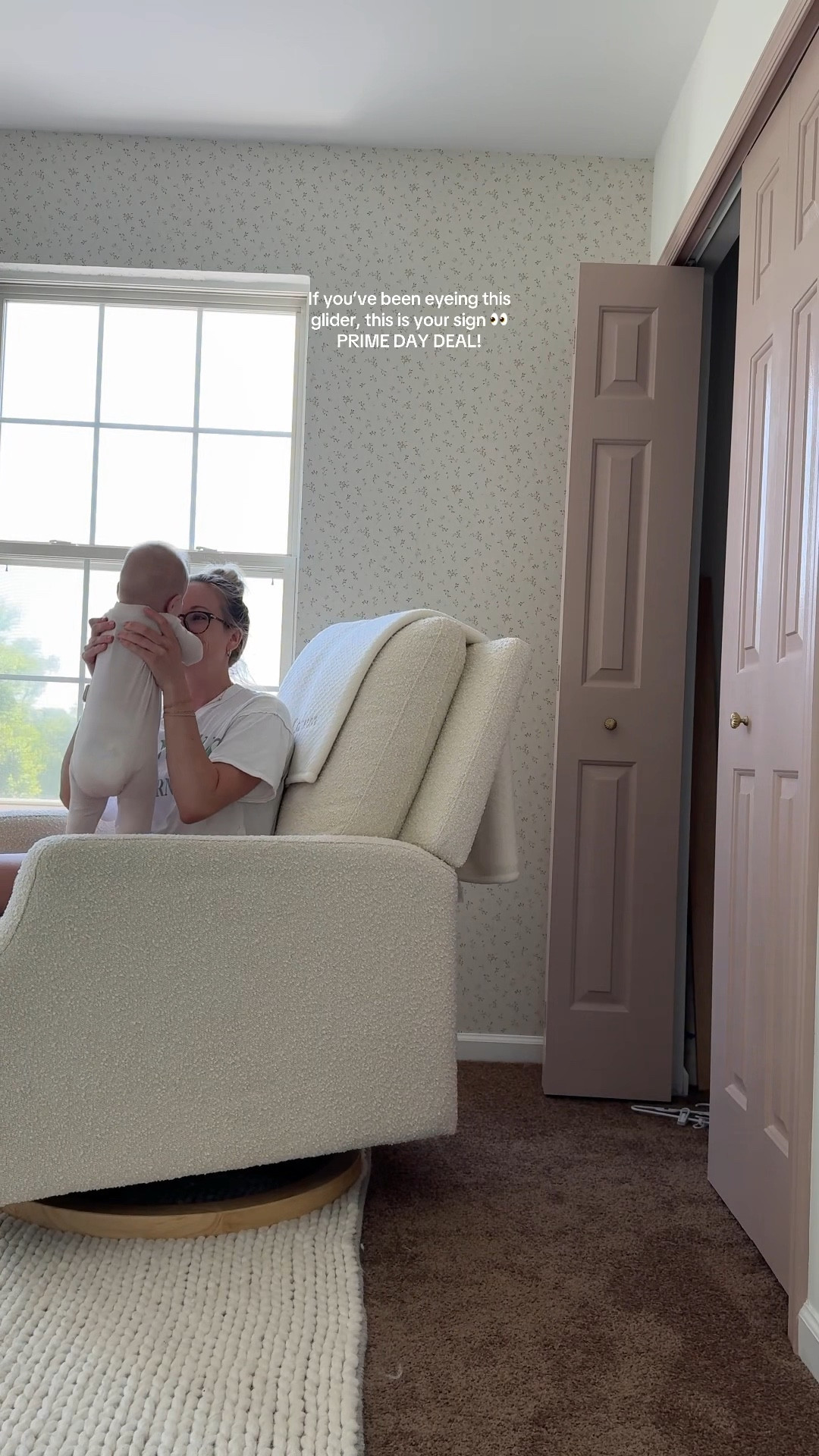 Prime day deal on the Boucle glider recliner of my dreams! Lowest price YTD 👏🏻 

#LTKBaby #LTKHome #LTKSaleAlert