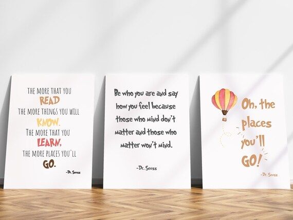 Dr. Seuss Printable Quotes  Oh the Places You'll Go  - Etsy | Etsy (US)