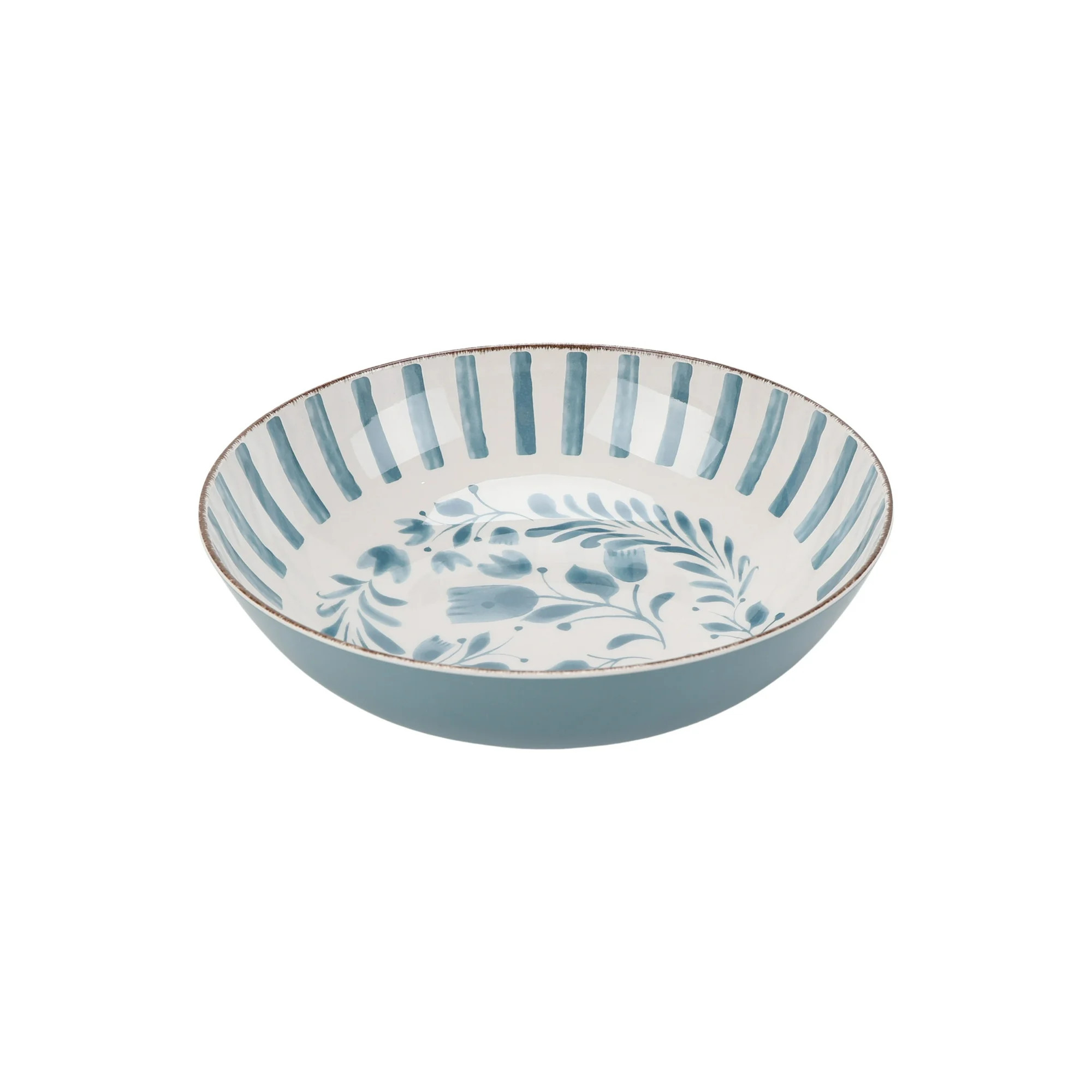 Better Homes & Gardens 12-inch Bamboo Melamine Serve Bowl, Blue - Walmart.com | Walmart (US)