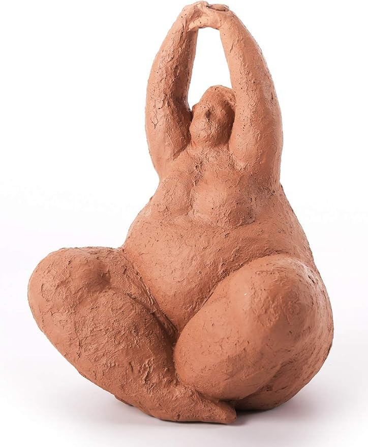 HAUCOZE Lady Figurine Sculpture Woman Statue Yoga Gifts Polyresin Decor Arts 10.2 inch | Amazon (US)