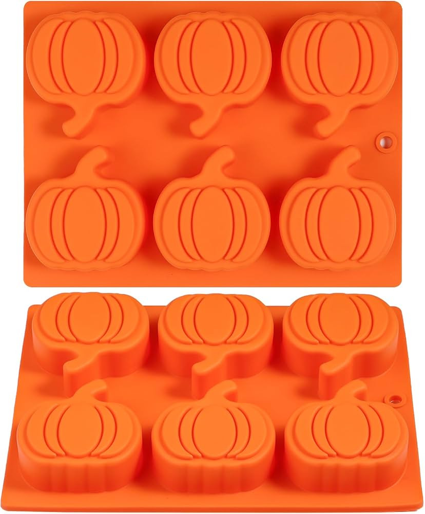 Webake Pumpkin Cake Molds Silicone Pumpkin Cake Pan 6-Cavity Pumpkin Mold for Baking Cupcake Choc... | Amazon (US)