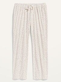 Mid-Rise Cozy Micro Performance Fleece Plus-Size Leopard-Print Pajama Pants | Old Navy (CA)