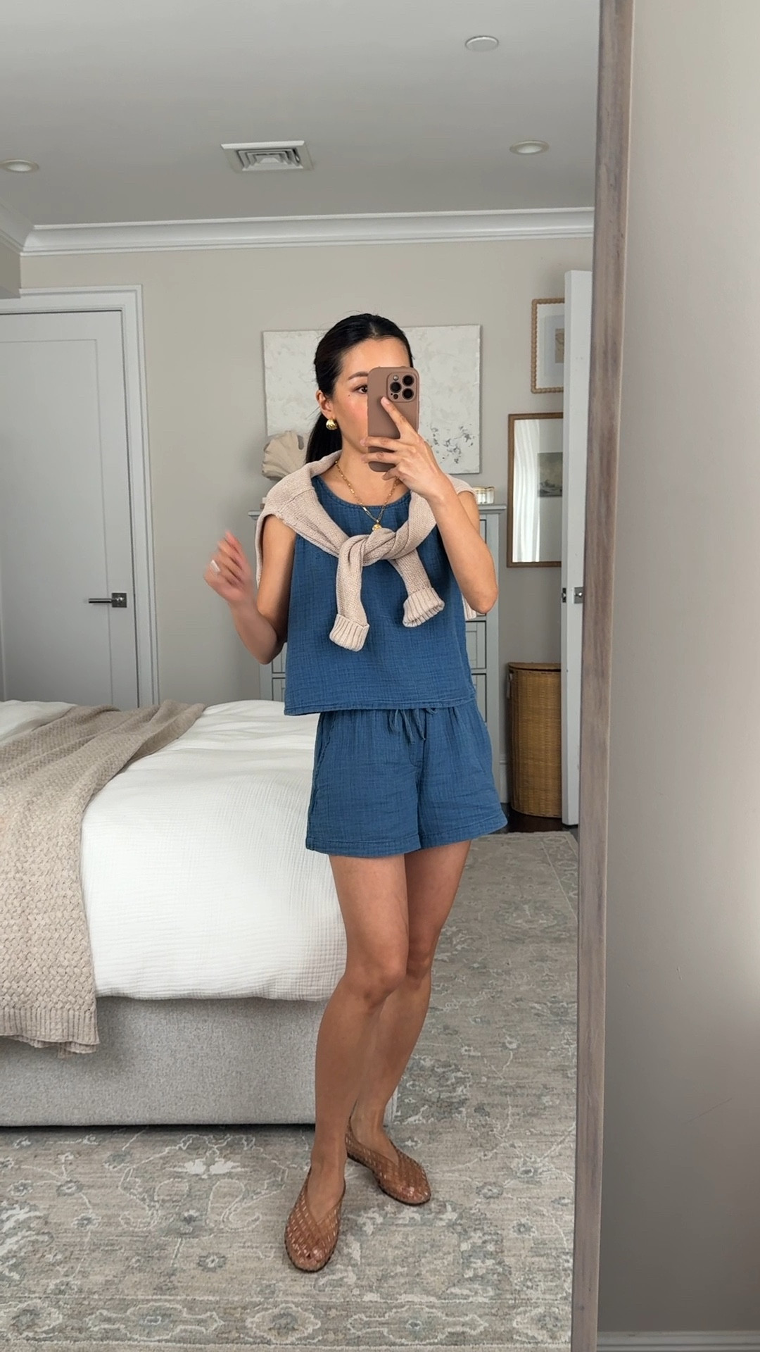 Sizing below! Outfit on sale 
• Cotton Gauze Tank xxs regular, regular length is short enough for me

• Cotton Gauze Easy Shorts xxs regular, also a great length and tts 

Spring style, linen outfits, matching sets 

 

#LTKPetite #LTKSeasonal #LTKootd