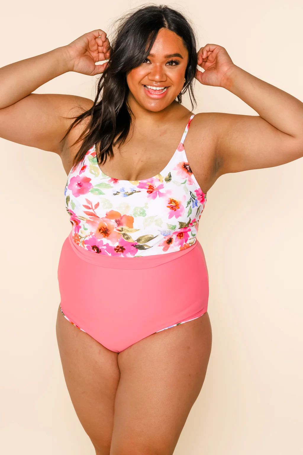 The Lounger Top | Pink Floral | Coral Reef Swim