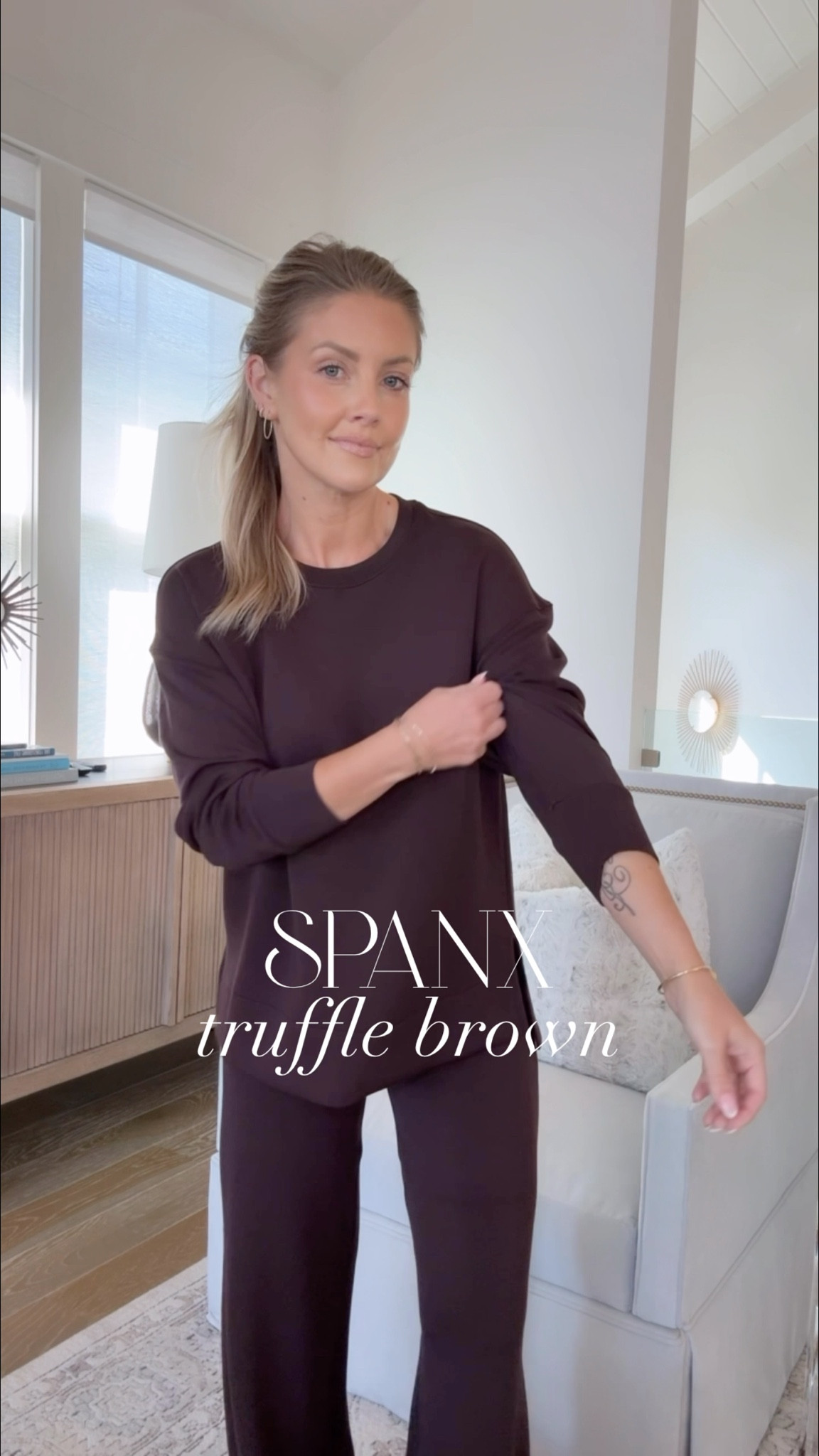 So in love with Spanx newest color 😍 I wear the XS in everything (regular length in the pants) 
New customers can use code ALMOSTREADYXSPANX for 15% off!

#LTKOver40 #LTKPetite #LTKSaleAlert