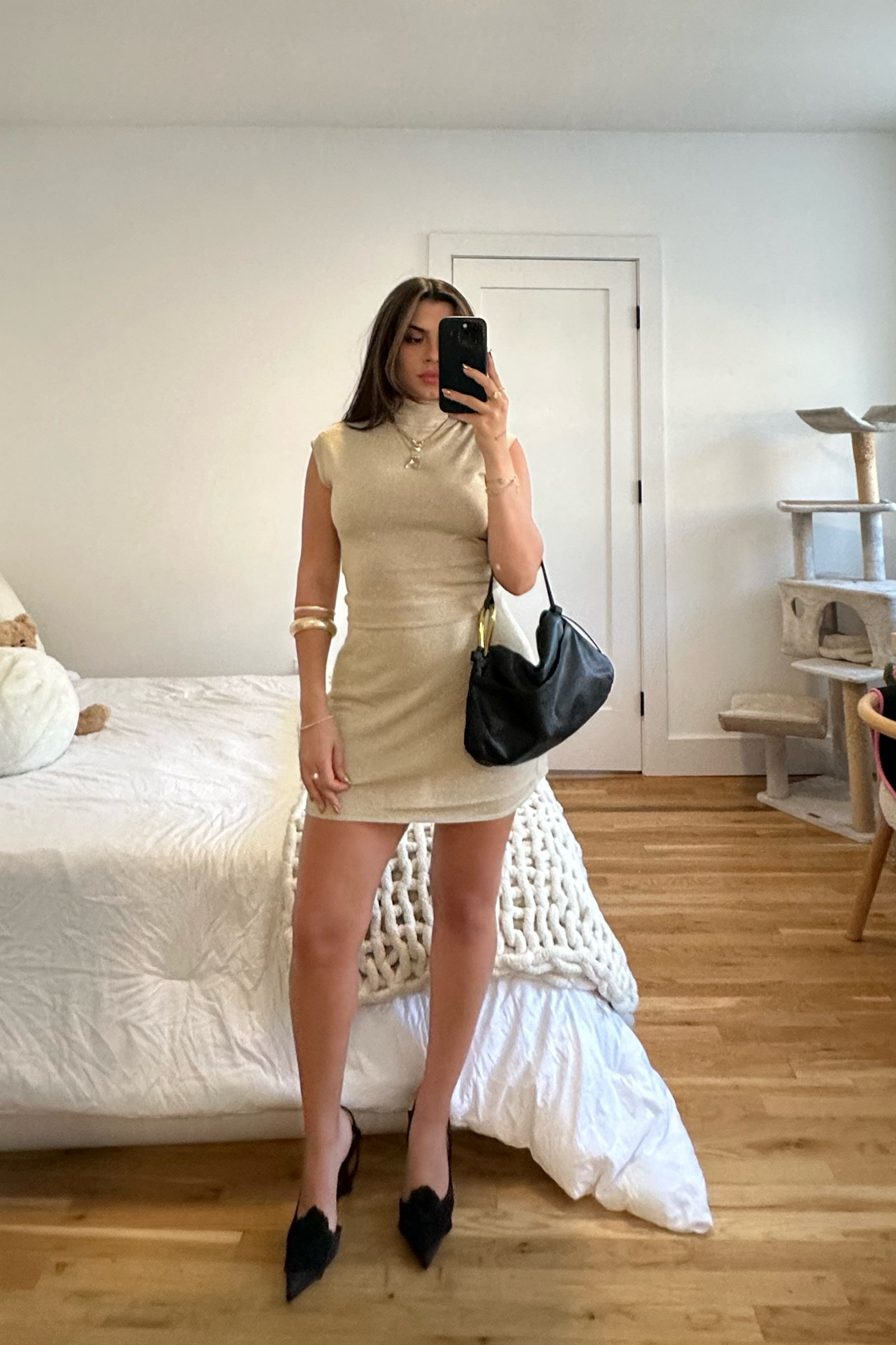 NYFW night 1 outfit details 🫶🏻 super classy two piece set with black and gold accessories. Was really comfortable in this all night! 

#LTKbeauty #LTKshoecrush #LTKstyletip