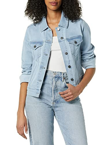 Amazon Essentials Women's Jean Jacket (Available in Plus Size), Light Wash, Large | Amazon (US)