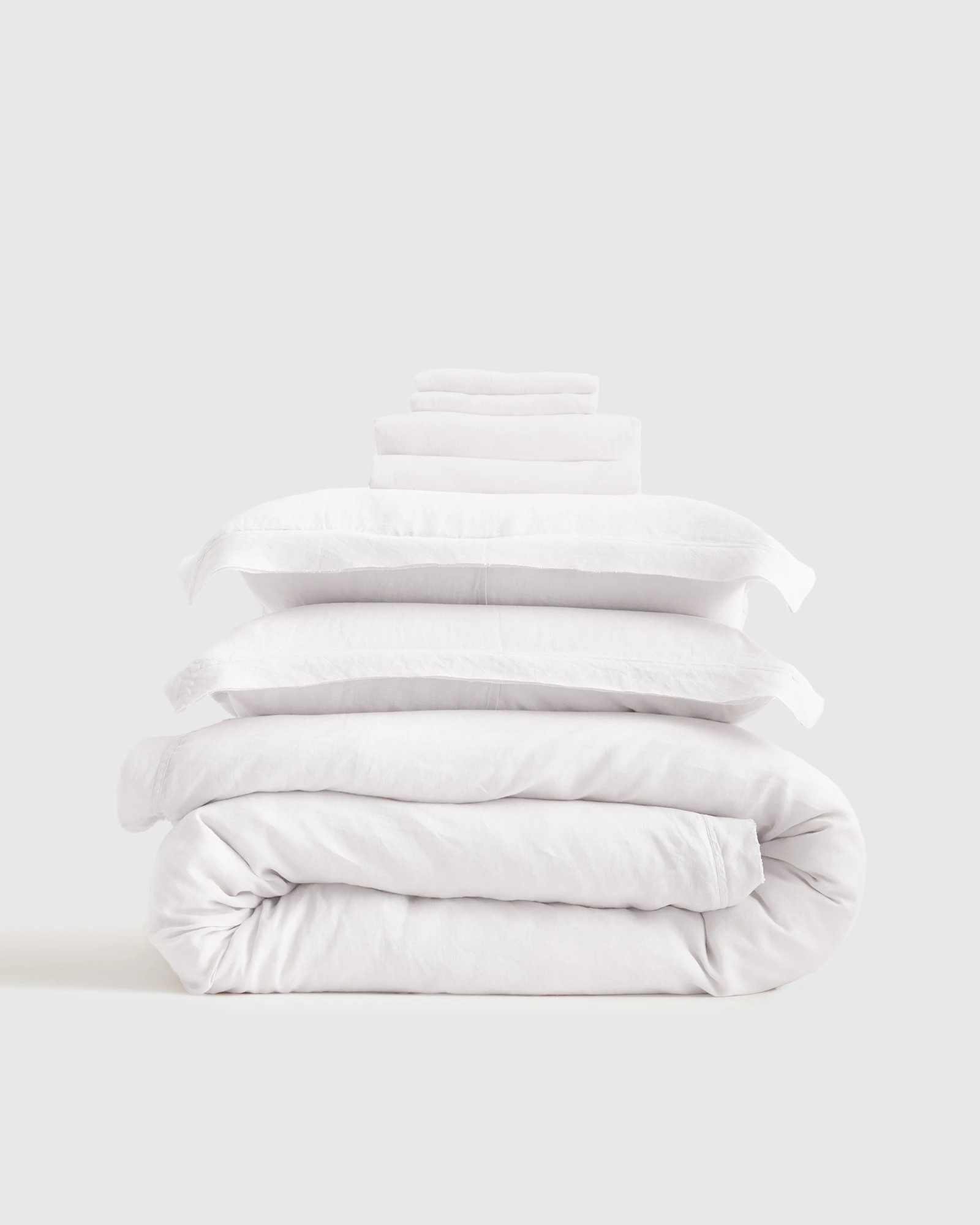 European Linen Double Flange Deluxe Bedding Bundle | Quince
