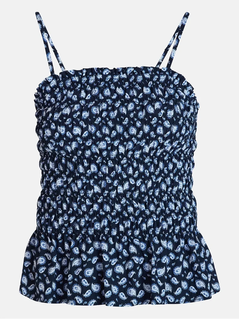 Time and Tru Women's Smocked Tank Top, Sizes XS-XXXL | Walmart (US)