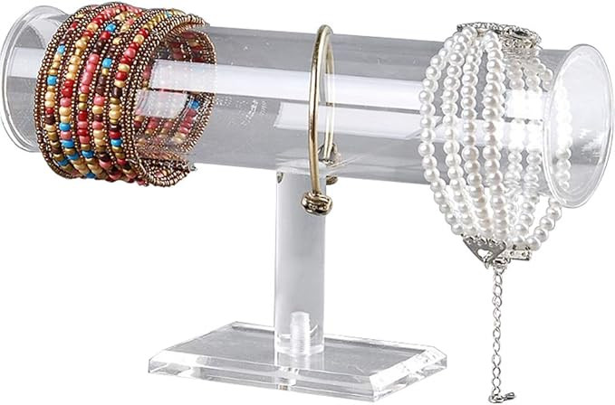 Acrylic Removable Bracelet Display Holder Stand 1 Tier Jewelry Rack Watch Headdress Flower Organi... | Amazon (US)