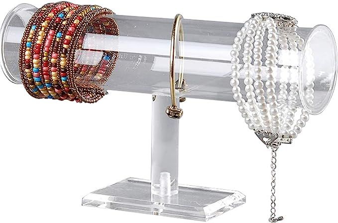 Acrylic Removable Bracelet Display Holder Stand 1 Tier Jewelry Rack Watch Headdress Flower Organi... | Amazon (US)