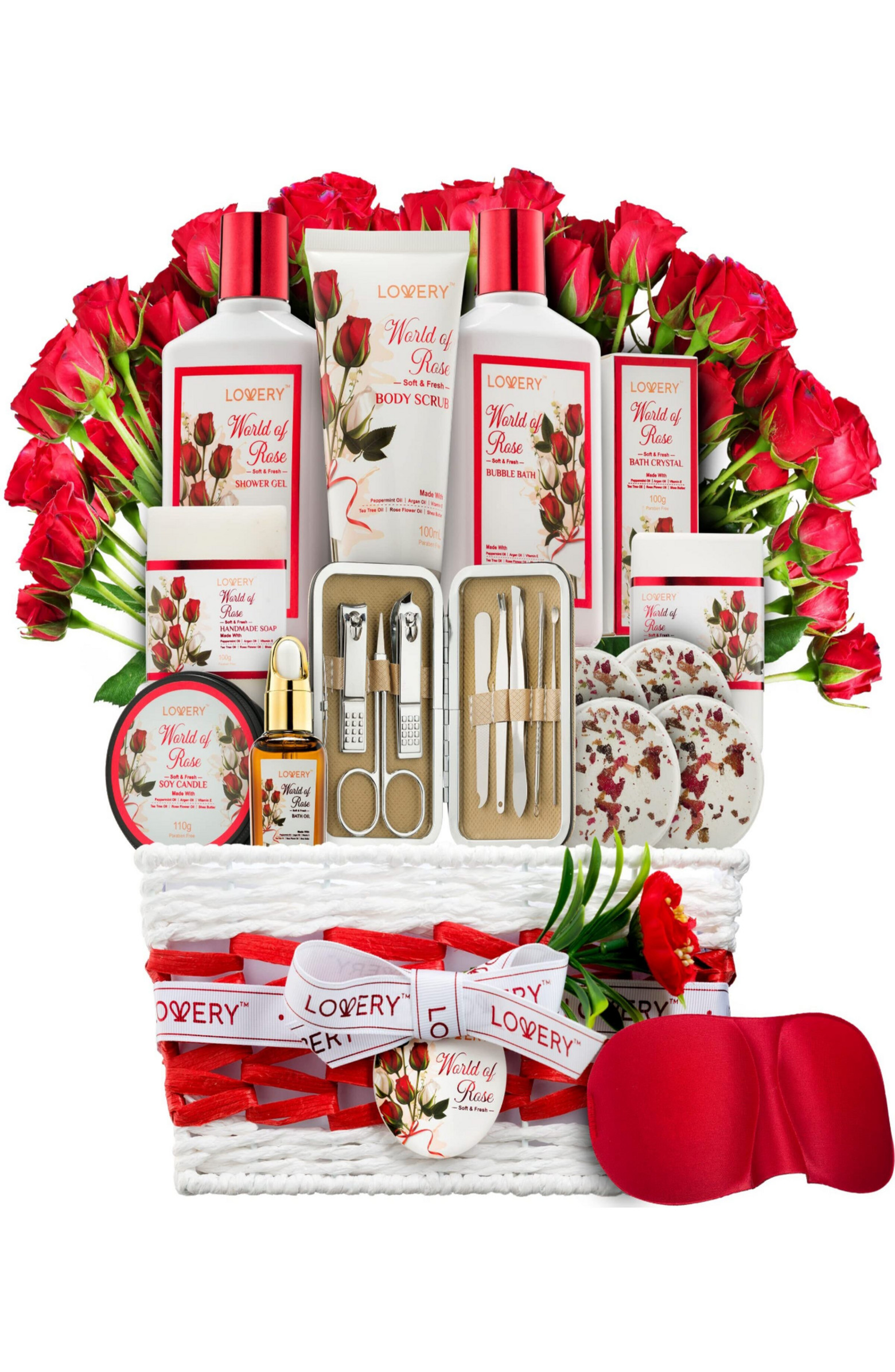 Valentines Red Rose 35pc Stress Relief Skincare Kit | Nordstrom