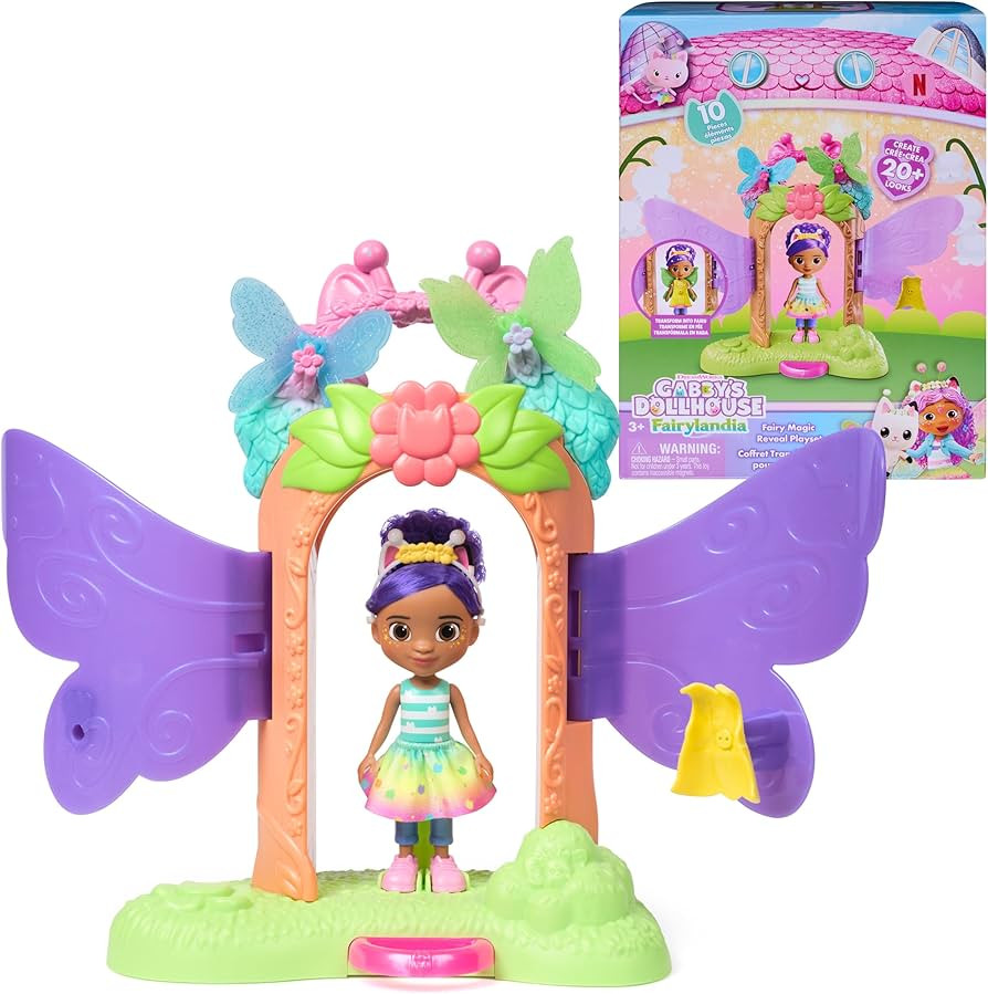 Gabby's Dollhouse Fairylandia, Fairy Magic Reveal Playset with Transforming Feature and Dollhouse... | Amazon (US)