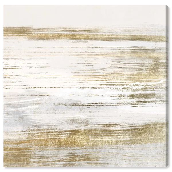 'Blush Romance Gold Abstract' - Wrapped Canvas Print | Wayfair North America