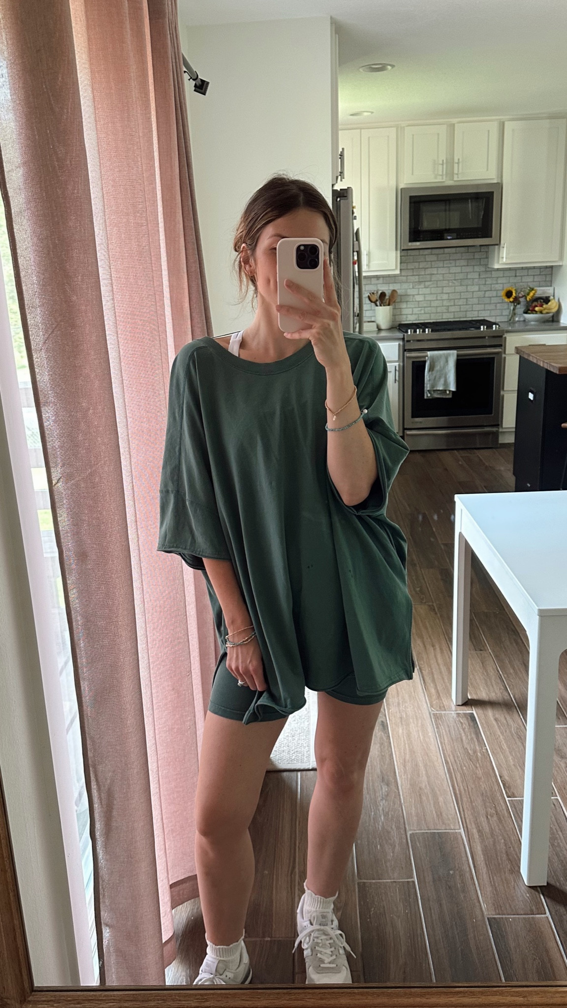 wearing a small in this set, one of my favorites. So comfy and top is reversible 

Summer set, summer outfit, active set, early fall outfit 

#LTKFindsUnder100 #LTKActive