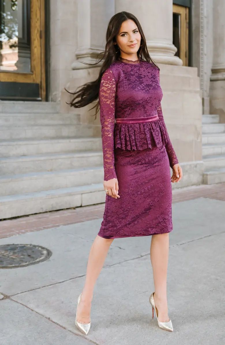Cambridge Long Sleeve Lace Dress | Nordstrom