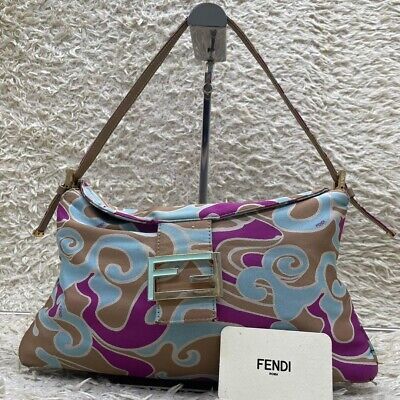 FENDI Mamma Baguette Purple Nylon Shoulder Bag Rare Women Japan Used  | eBay | eBay US