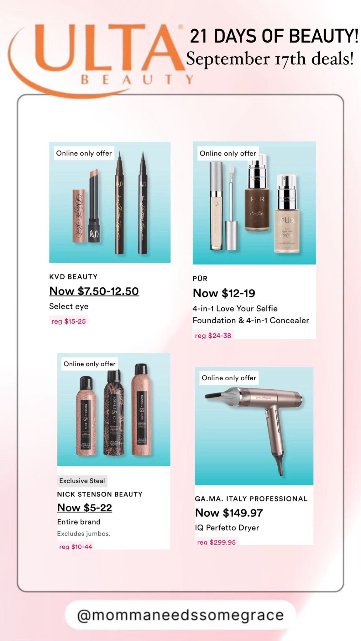 Ulta 21 days of beauty! September 17th deals!

#LTKBeauty #LTKSaleAlert #LTKSeasonal