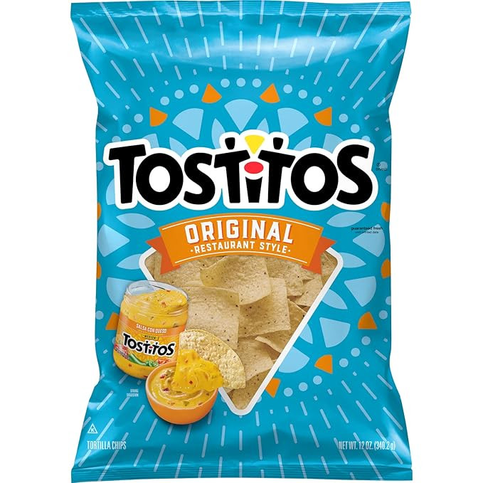 Tostitos Tortilla Chips, Original Restaurant Style, Party Size, 17oz Bag | Amazon (US)