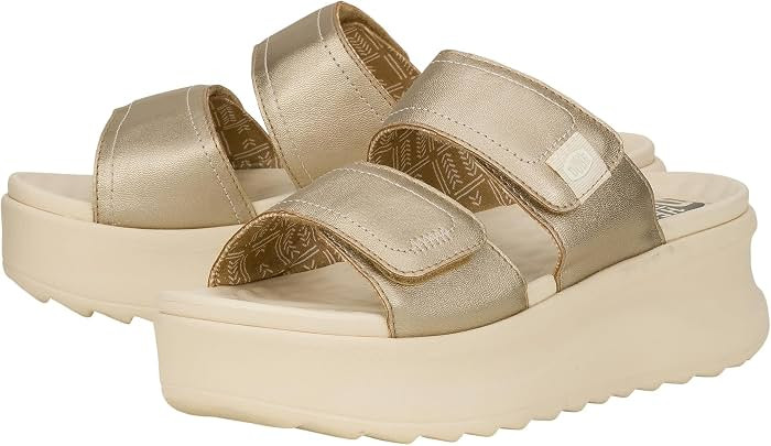 Hey Dude Delray Slide Classic - Sandals for Women - Textile and Synthetic Upper - Cotton Lining -... | Amazon (US)
