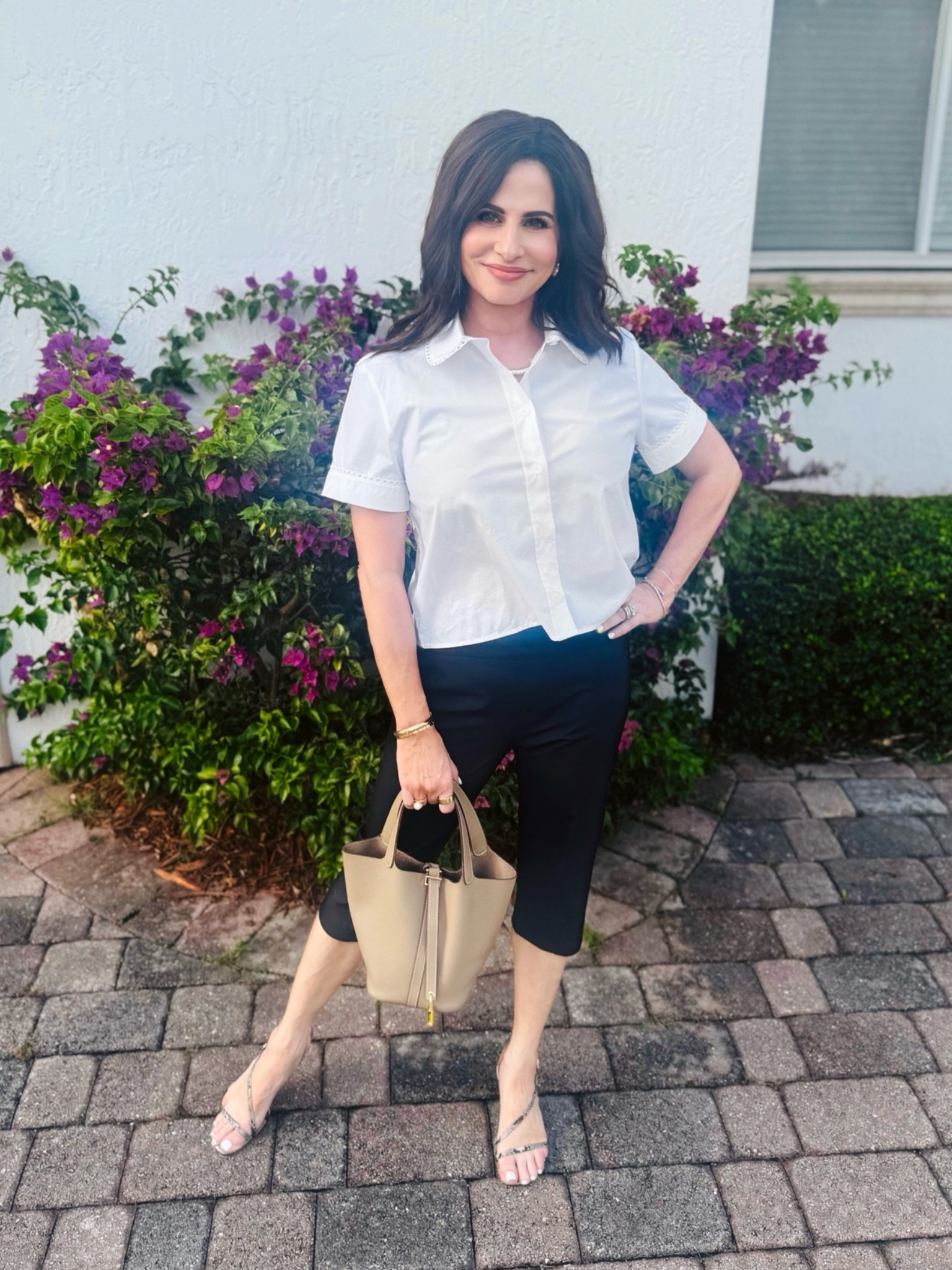 Capris XS x top size 4 and on sale . Just one simple way to wear capris. Boxier top and tighter bottoms and the simplest shoes.

#LTKOver40 #LTKSaleAlert #LTKPetite

#LTKSaleAlert #LTKOver40 #LTKSeasonal