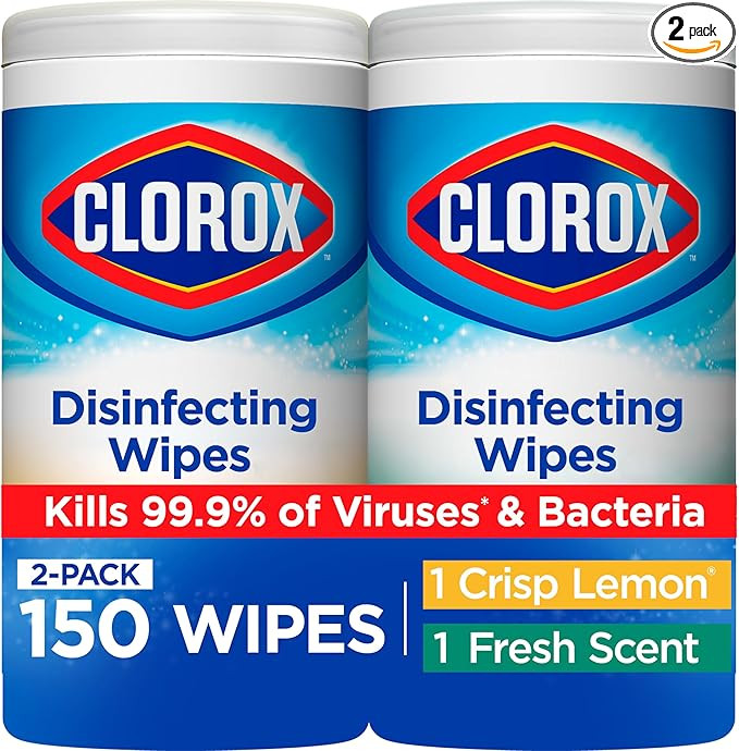 Clorox Disinfecting Wipes Value Pack, Bleach Free Cleaning Wipes, 75 Count Each, Pack of 2, Packa... | Amazon (US)