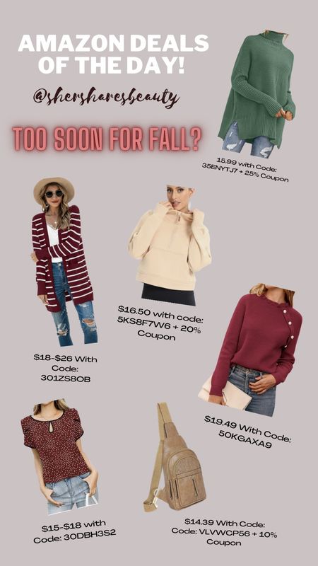 Amazon fall fashion deals! Cardigans, fall sweaters, crossbody bag, pullover hoodie 

#LTKBacktoSchool #LTKsalealert #LTKstyletip