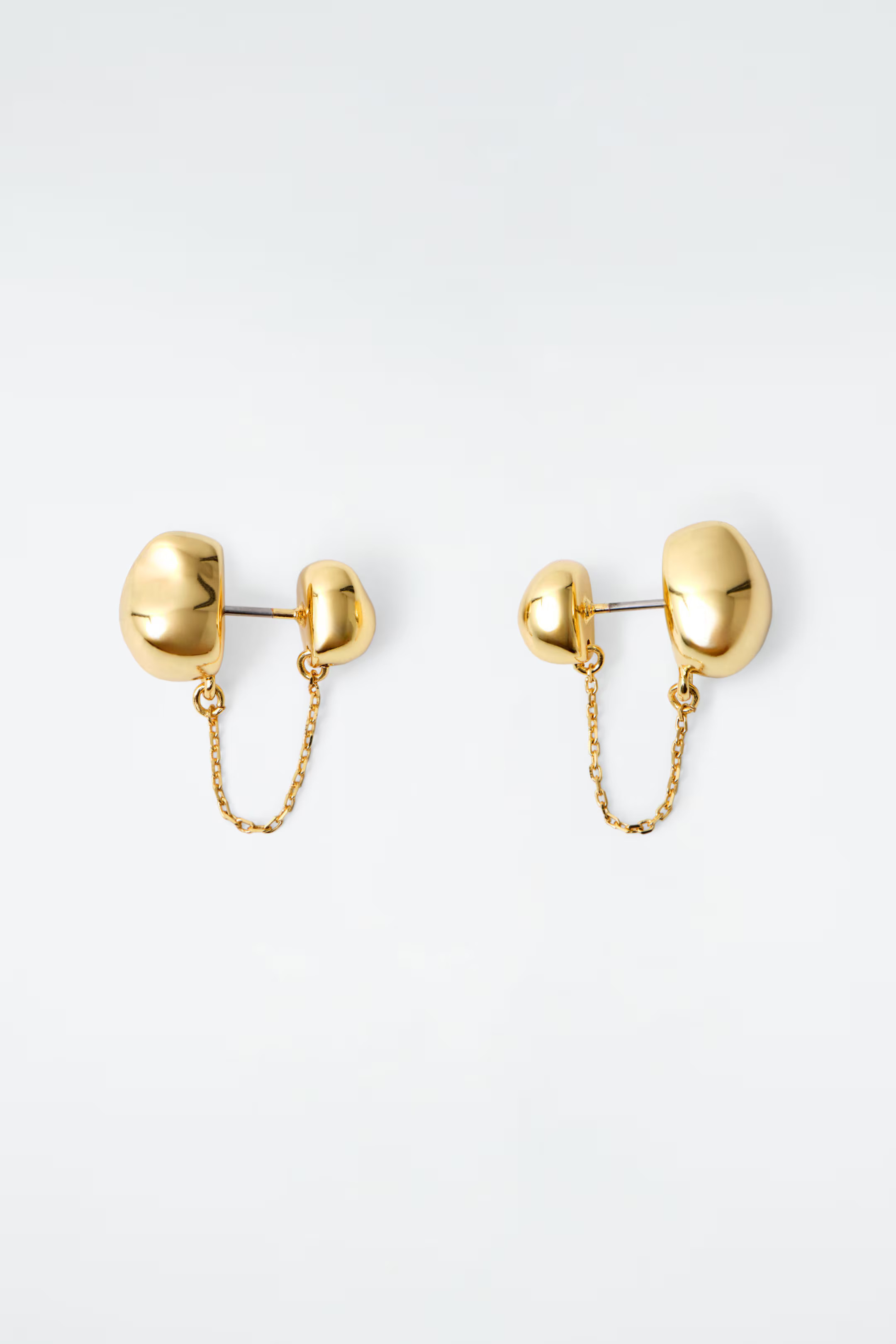 PEBBLE CHAIN EARRINGS - GOLD | COS UK