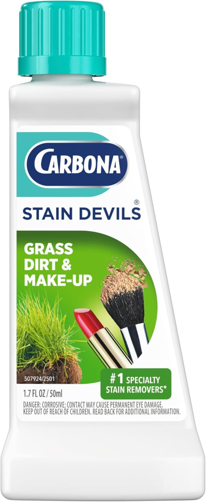 Carbona Stain Devils #6 (1.7 Fl Oz), Targeted Spot Cleaner for Grass, Dirt & Make-Up Stains, Safe... | Amazon (US)