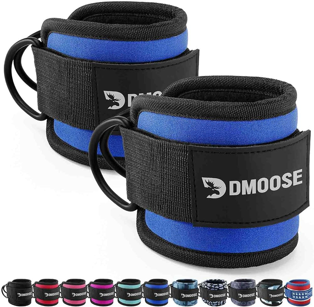 DMoose Fitness Ankle Straps for Cable Machines - One Size Fit with Premium Padding, Glute Kickbac... | Amazon (US)