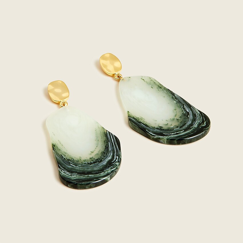 Made-in-Italy resin oblong drop earrings | J. Crew US