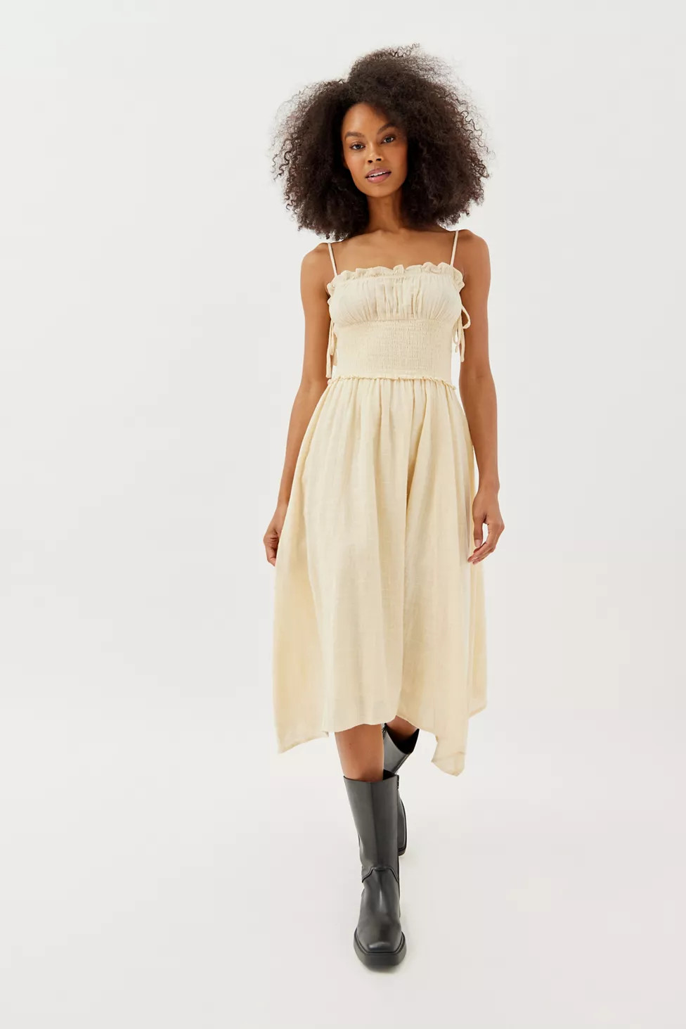 UO Douro Gauzey Midi Dress | Urban Outfitters (US and RoW)