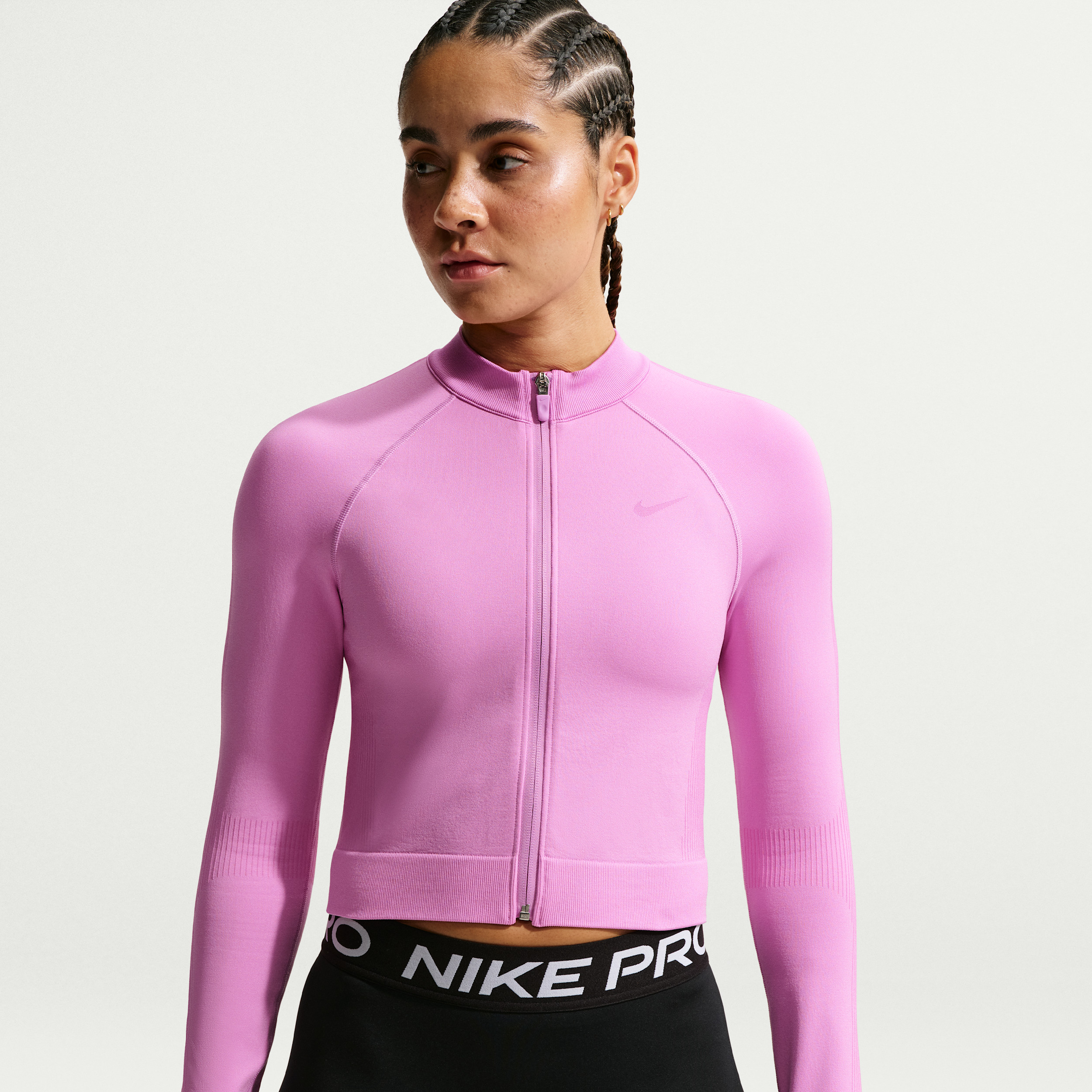Women's Nike Pro Seamless Full-Zip Training Top in Purple | IO4466-503 | Nike (US)