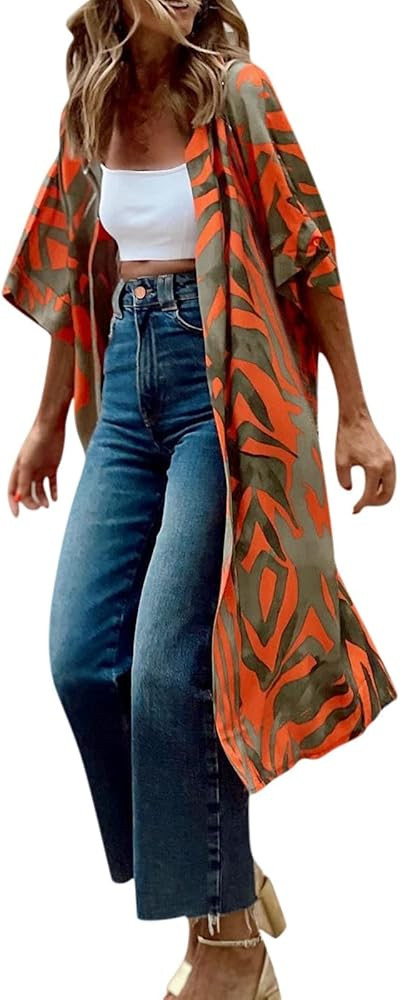 Women Sweaters for Fall and Winter Women Street Trendsetter Printed Beach Shirt Air Conditioning ... | Amazon (US)