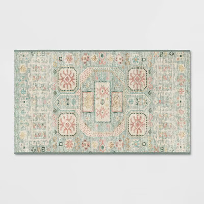 2'3"x3'9" Washable Persian Style Accent Rug Green - Threshold™ | Target