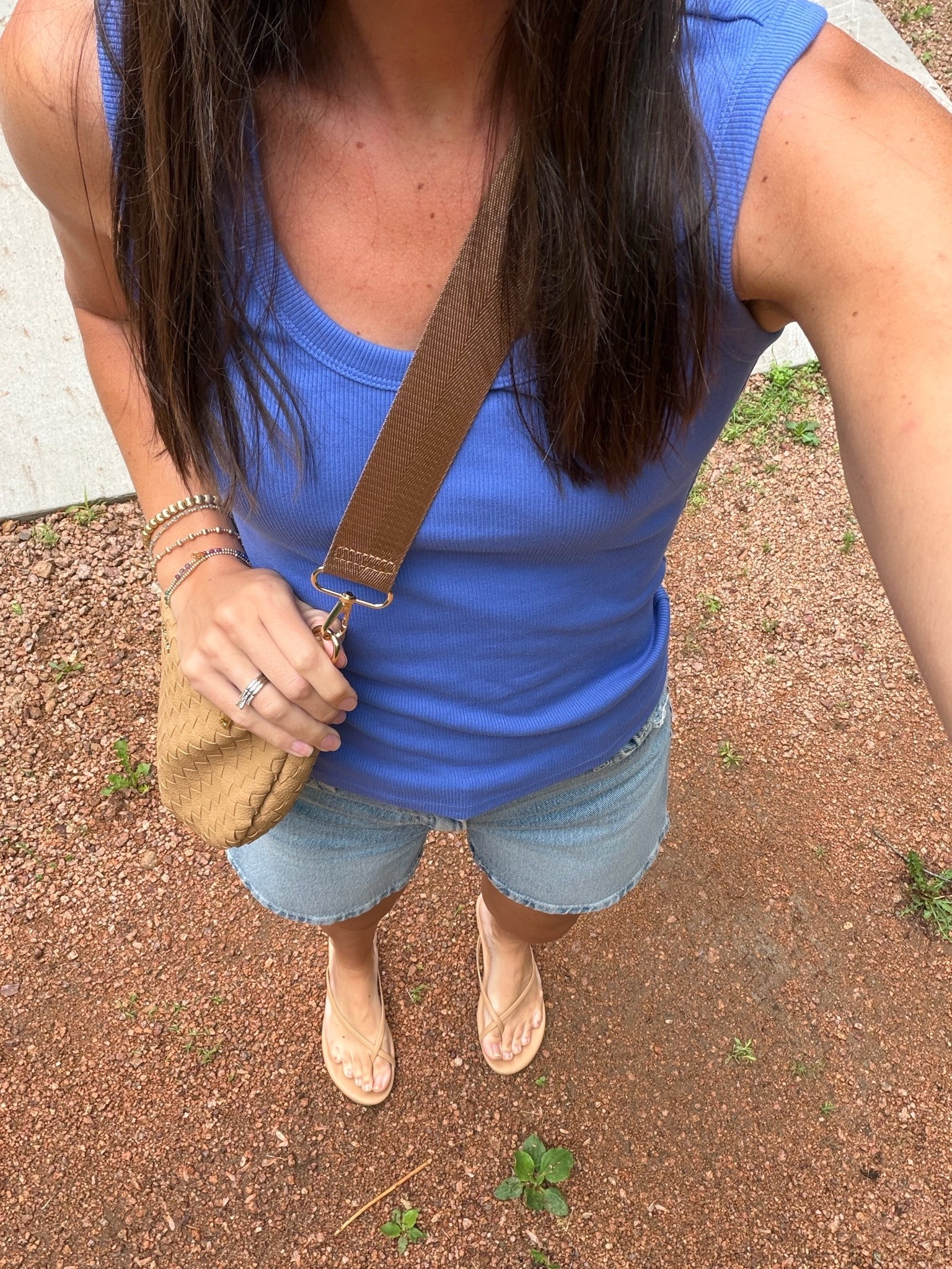 Simple summer outfit 

Tank - small 
Shorts - size 2