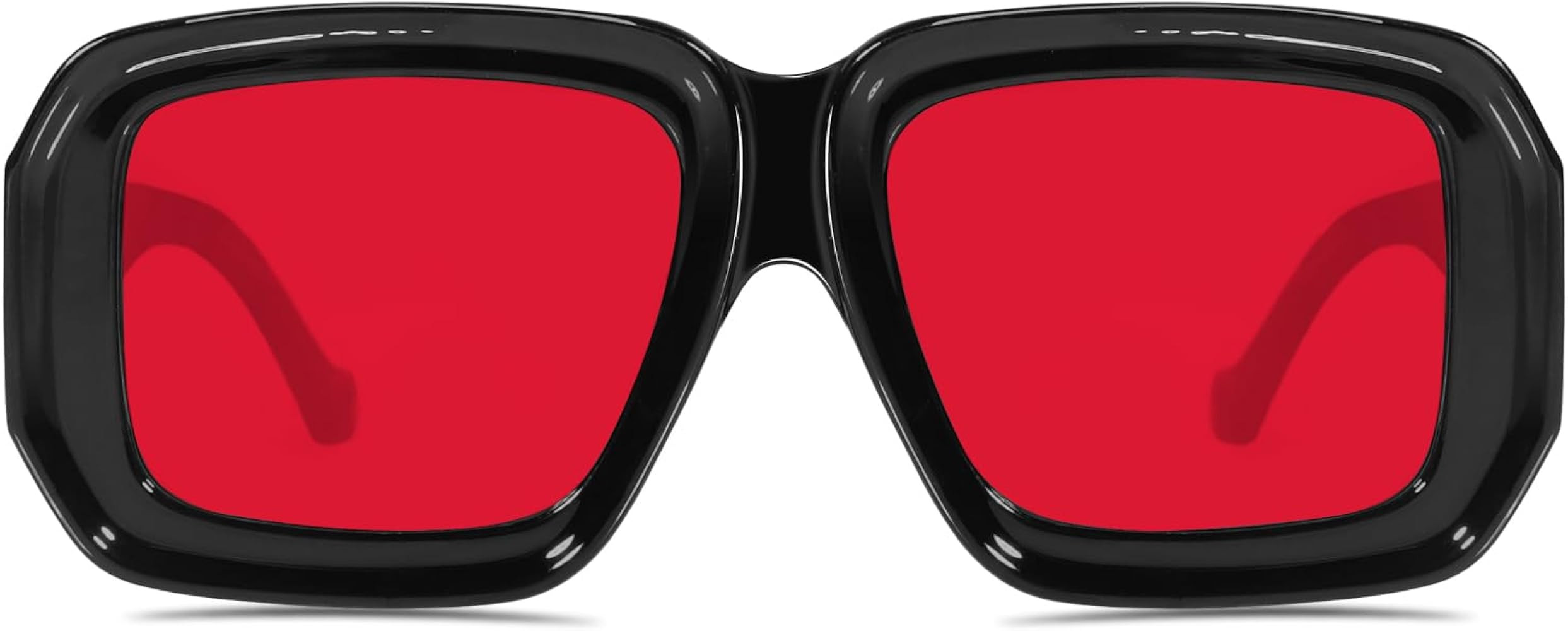 Square Oversized Sunglasses for Women Men 80s Trendy Chunky Mask Sun Glasses Retro Thick Frame Sh... | Amazon (US)