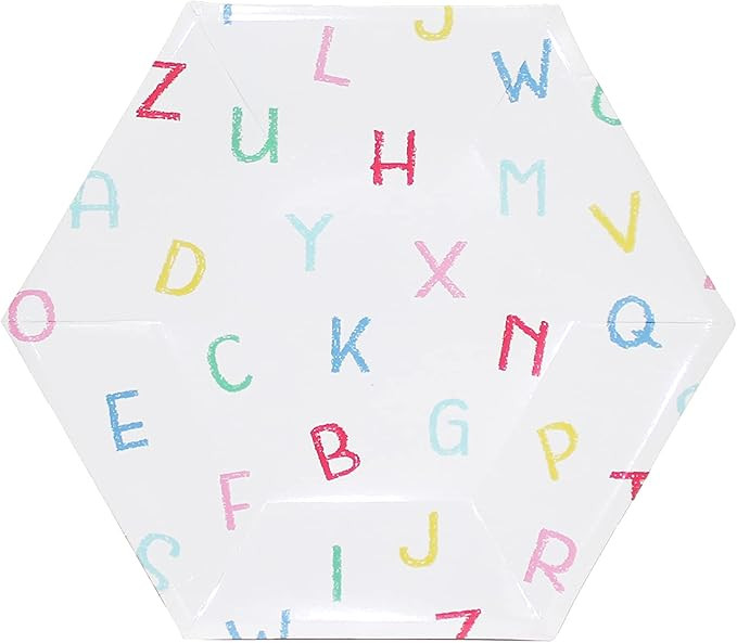 Merrilulu Back To School Small Alphabet Plates, 12 ct | Amazon (US)