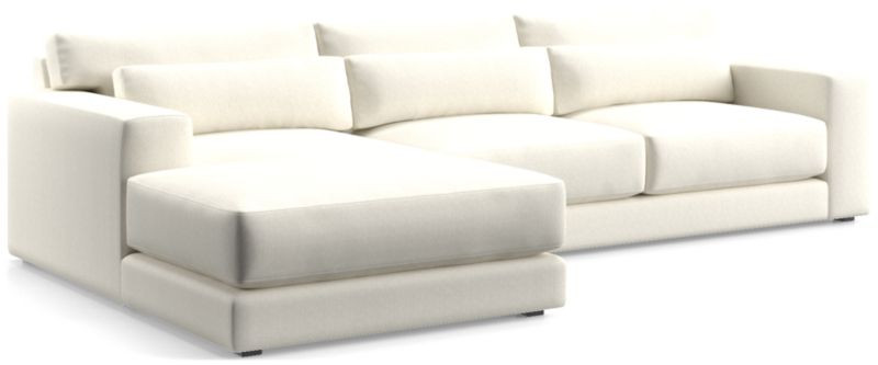 Retreat 2-Piece Chaise Sectional Sofa + Reviews | Crate & Barrel | Crate & Barrel