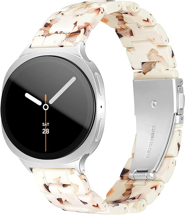 Resin Band for Samsung Galaxy Watch 8 Band 40mm 44mm/Galaxy Watch 8 Classic Band 46mm Women, Ligh... | Amazon (US)