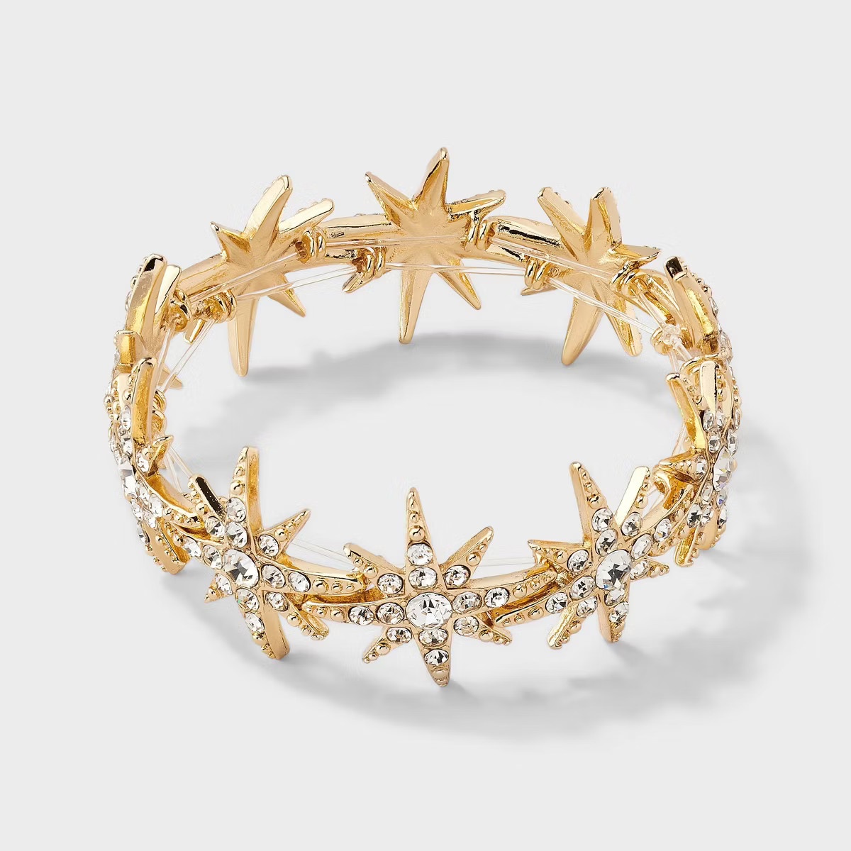 Pave Star Stretch Bracelet - A New Day™ Gold/Clear | Target