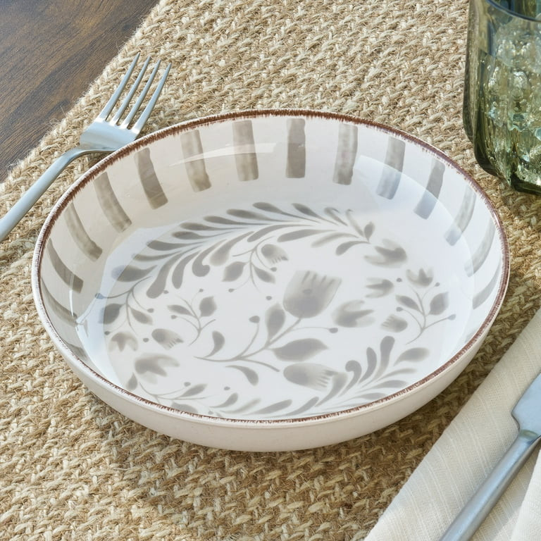 Better Homes & Gardens Bamboo Melamine Dinner Bowl, Grey | Walmart (US)