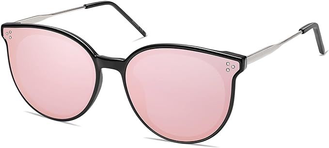 SOJOS Classic Retro Round Sunglasses for Women Men Vintage Trendy Large Frame Shades SJ2068 | Amazon (US)