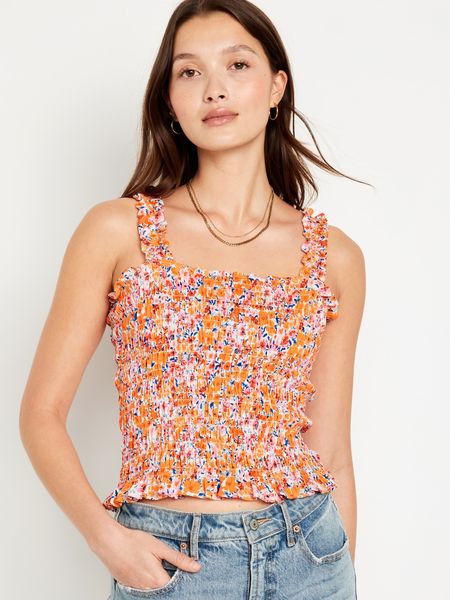 Fitted Smocked Top for Women | Old Navy (US)