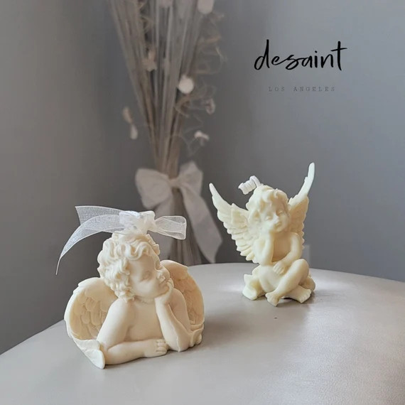 Set of 2/gift Set 100% Bees & Soy Wax Baby Angels /decorative | Etsy | Etsy (US)